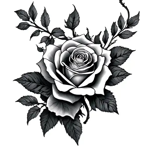 Medusa And Rose Intertwined