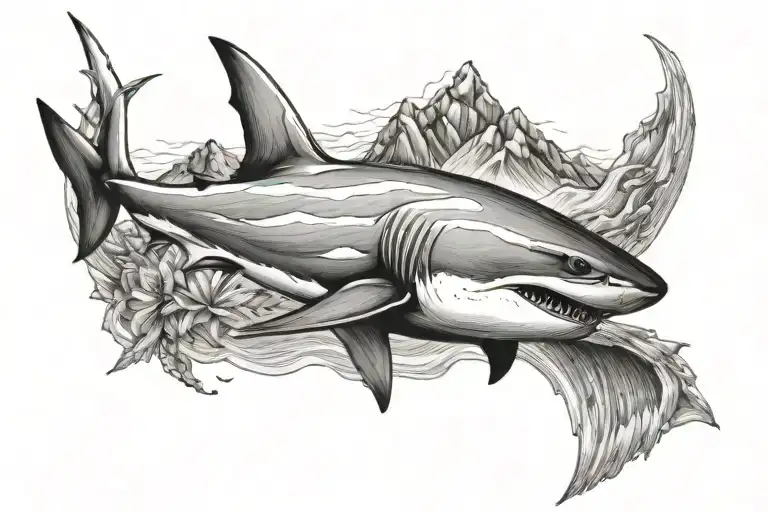 Shark And Mountain