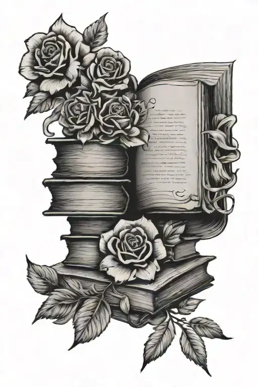 Books Fuck The Patriarchy Feminism Symbol And Flowers