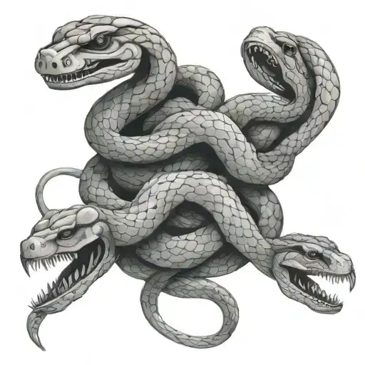 Snake With Many Heads And Anti For Camera Heads