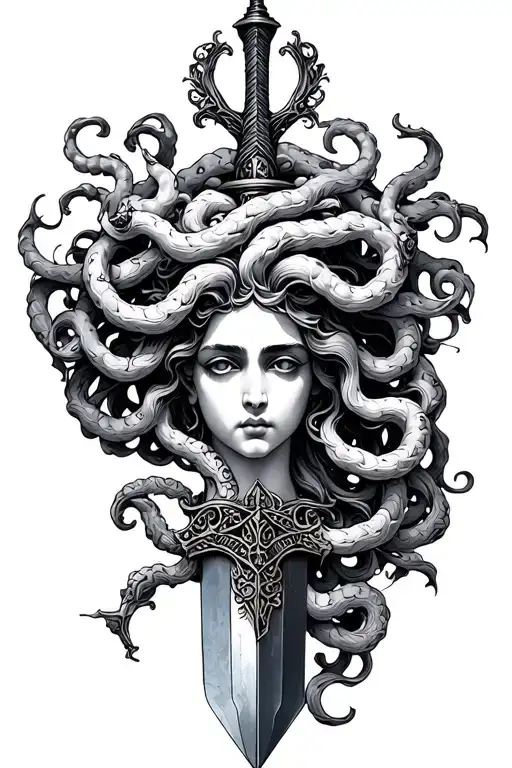 Intricate Dagger With Medusa
