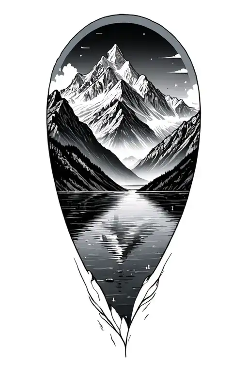 Ala Kul Lake Surrounded By Mountains Inside