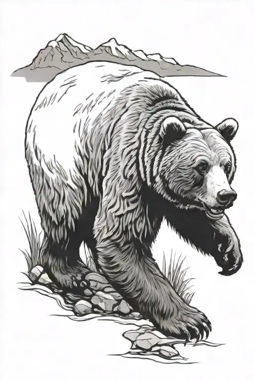 Grizzly Bear Playing