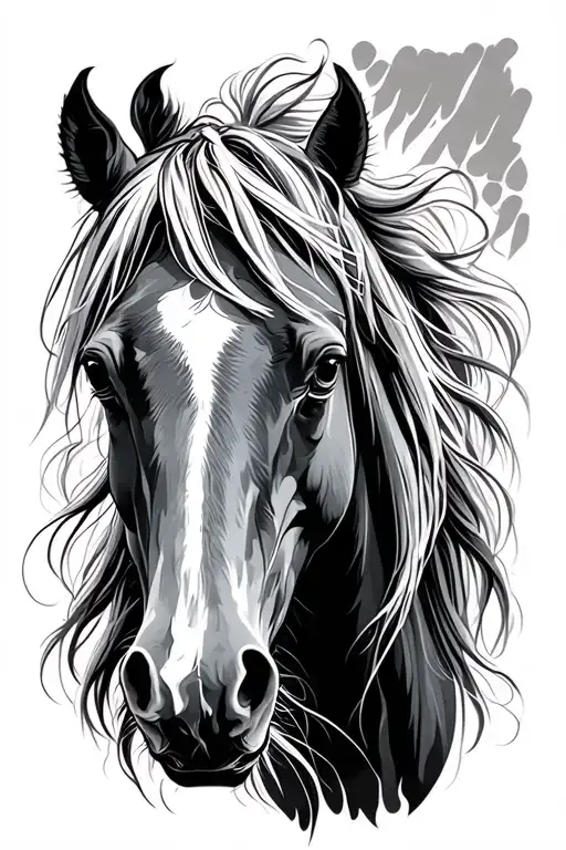 Blackwork Horse