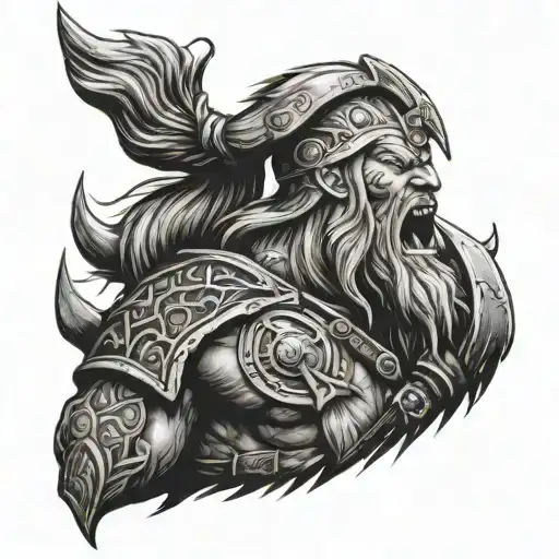 Viking Warrior Screaming