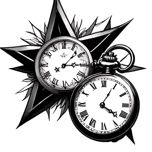 Star And Pocket Watch