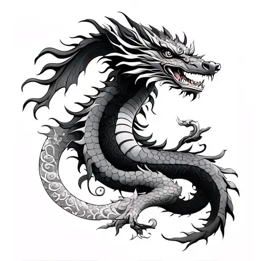 Thai Tempel With Dragon