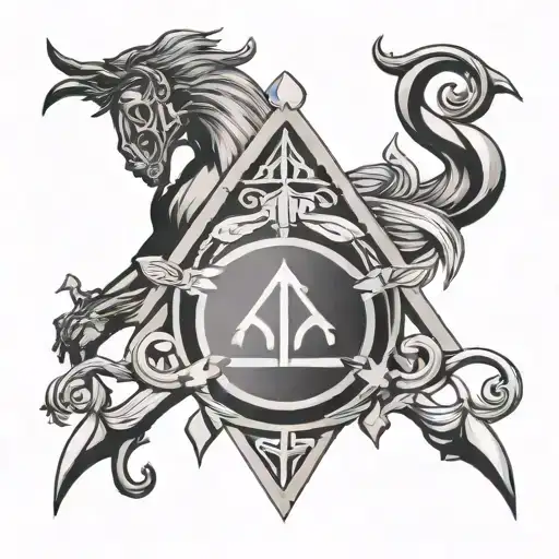 Simple Elegant Libra And Sagittarius Symbols Representing