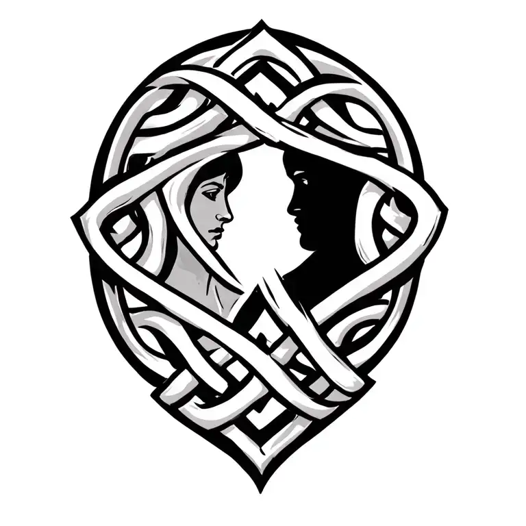 Celtic Knot Father Son Daughter