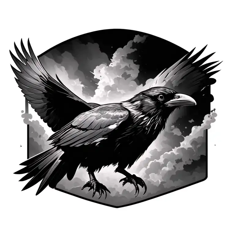 Raven In Flight