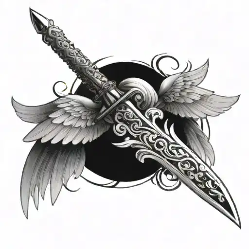 Angel Wings With A Sword