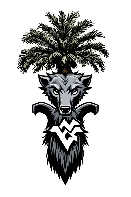 Wvu Mascot And Palmetto Tree