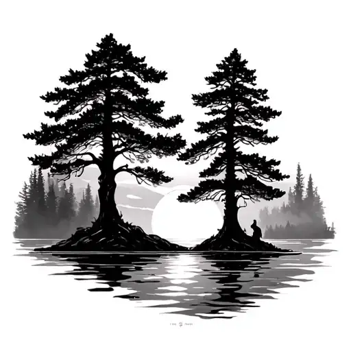 Hunting Water Tree Sunrise