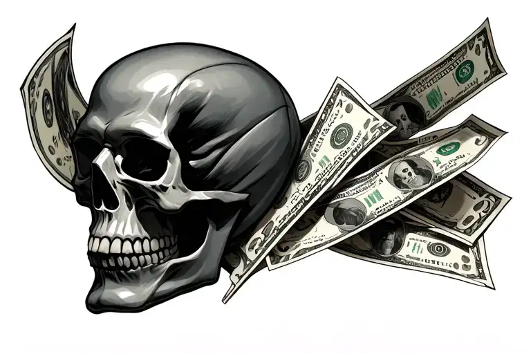 Xarien With Money And Skulls