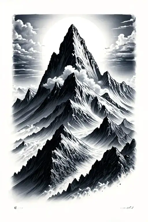 A Mountain Touching Heaven And Breaking Apart