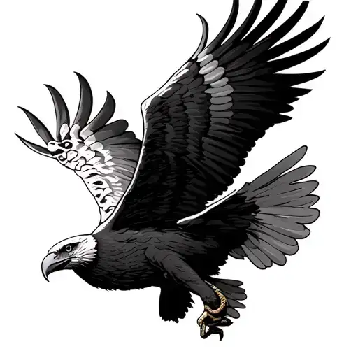 Dauble Headed Eagle Flying