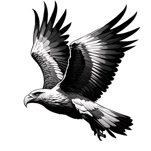 Dauble Headed Eagle Flying Towards