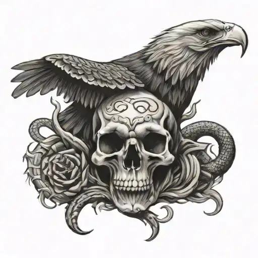 Eagle Skull And Snake