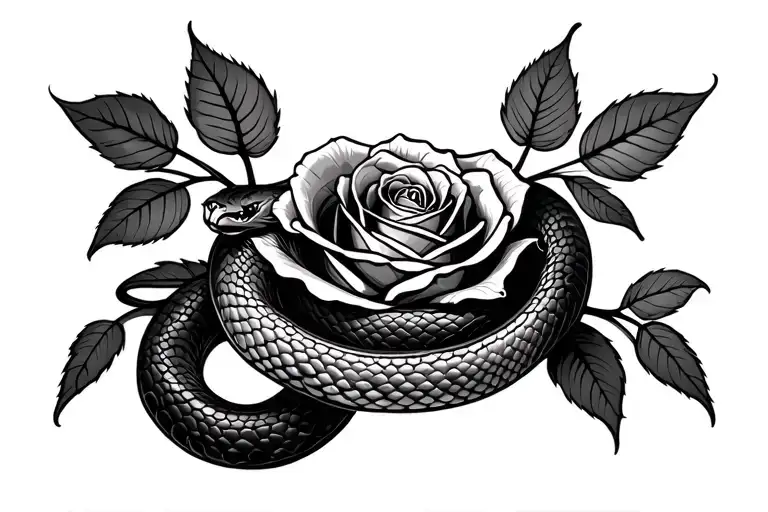 Rose And Snake