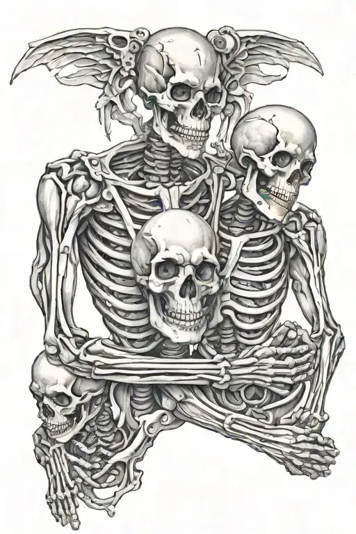 Two Skeleton Arms Wrapped Around My Back