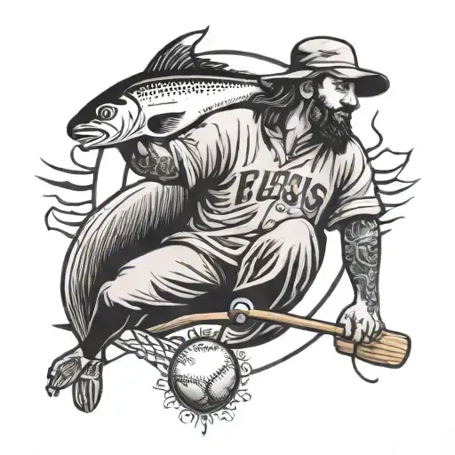 Baseball Fishing Jesus Dad Mom