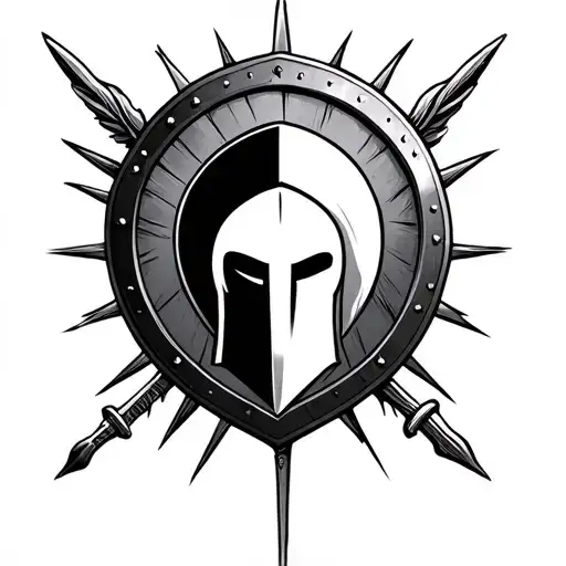 Spartan Shield And Hart