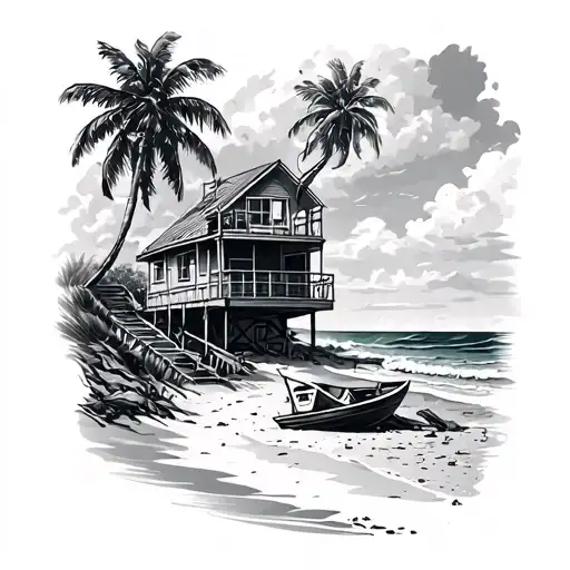 Construction Beach Scene