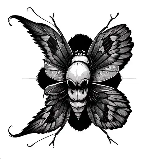 Deaths Head Moth Intricate Wing Design