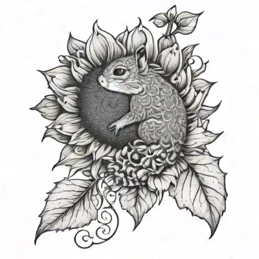 Honey Comb Sunflower Squirel