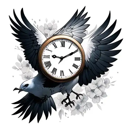 Dove And Clock Face