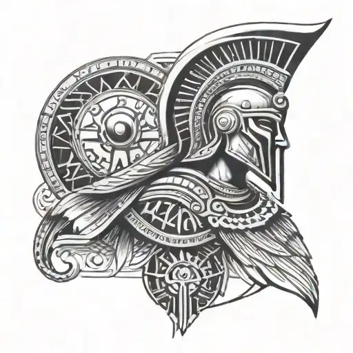 Spartan Egyptian Symbols Universe