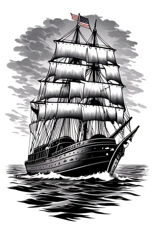 American Traditional Ship