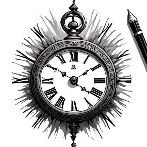 Roman Numeral Clock For Man At Back