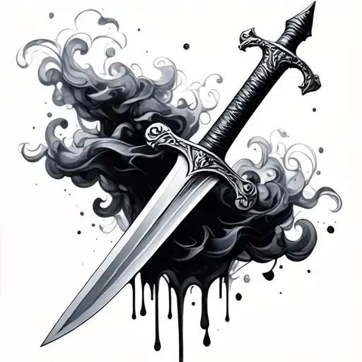 Sword Dripping Black Smoke