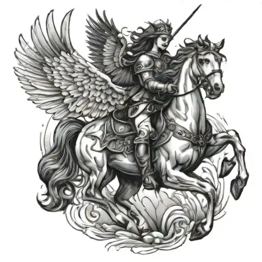 Chp Angel Riding Horse