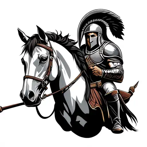 Spartan On A War Horse