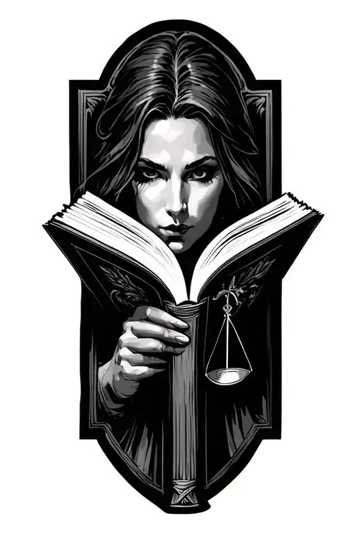 Justice Holding Open Book