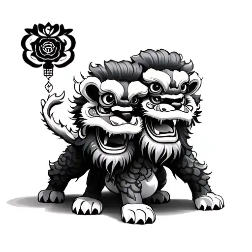 Lion Dancing Together