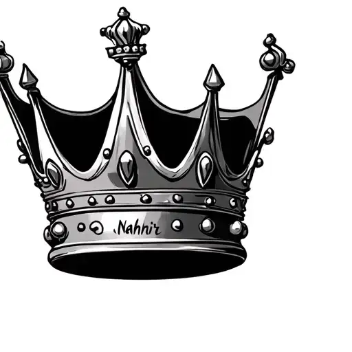 King Crown With Name Nahmir
