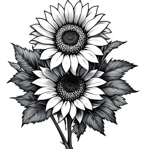 Sunflower And Chrysanthemum Flower