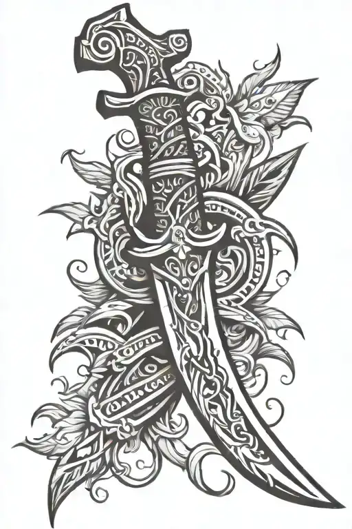 Tribal Dagger Wrapped