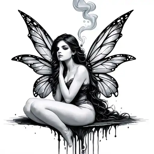 Smoking Fairy Sitting