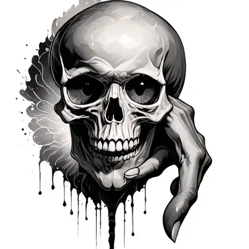 Eye Above Hand Skull