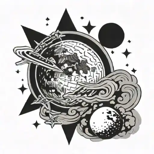 To The Moon Back And Around The Stars Simple Small For Men