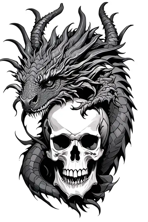 Dragon And Skull