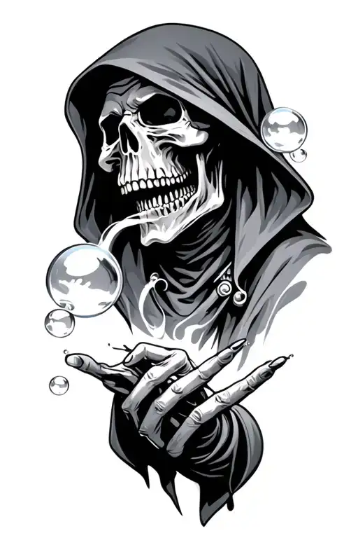 Grim Reaper Blowing Bubbles
