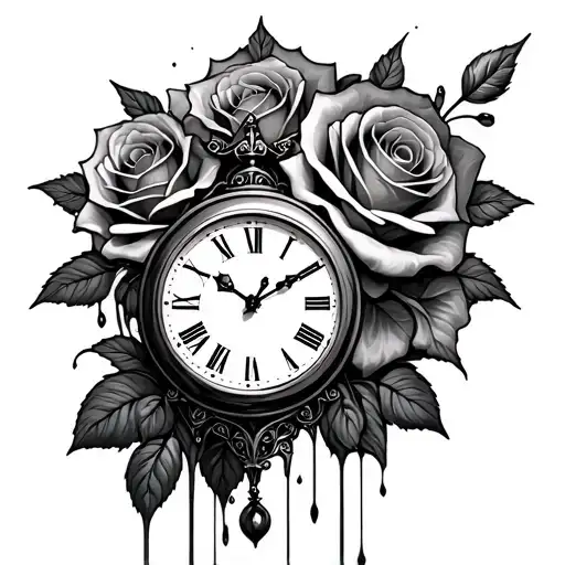 Roses Clock Melting