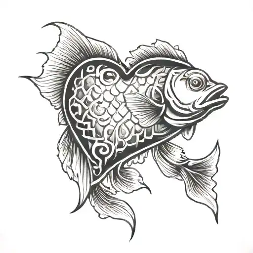 Fish Eating Heart In Chest