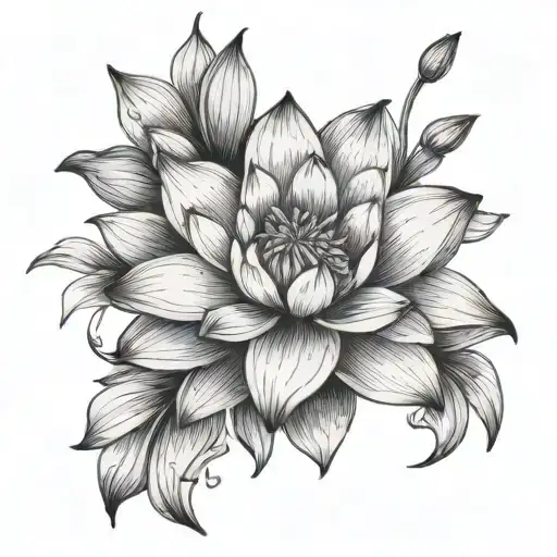 Water Lilly Larkspur Sweet Pea Daisy Flower