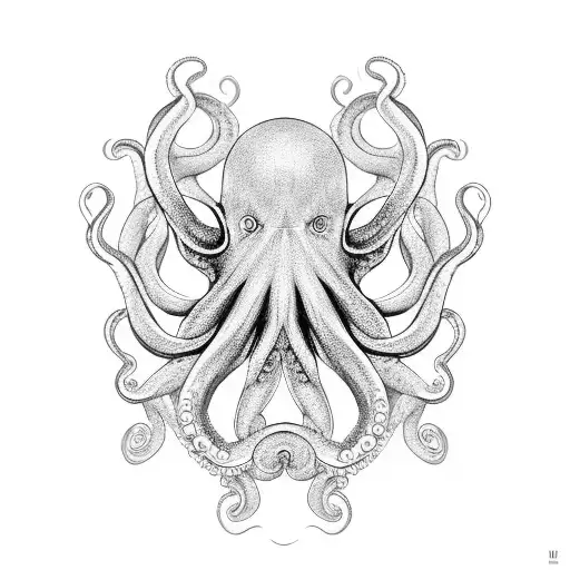 Octopus With Tentacles Open